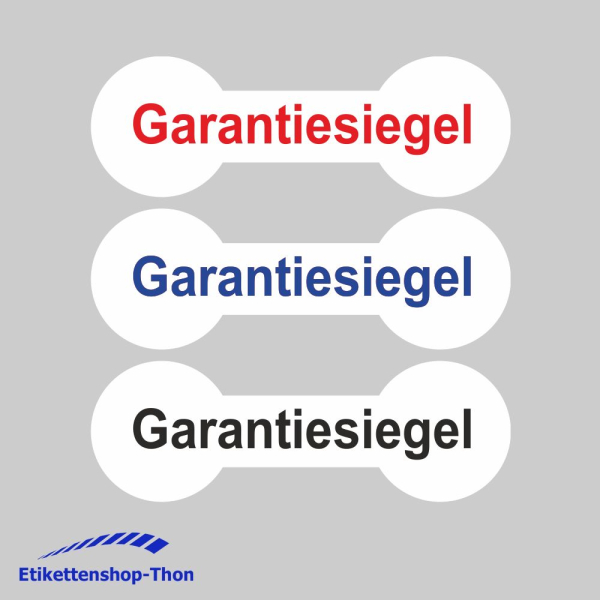 SECURITY WHITE PE - Sicherheitsetiketten "Garantiesiegel" auf Rolle - 60 x 20 mm - 1000 Stück
